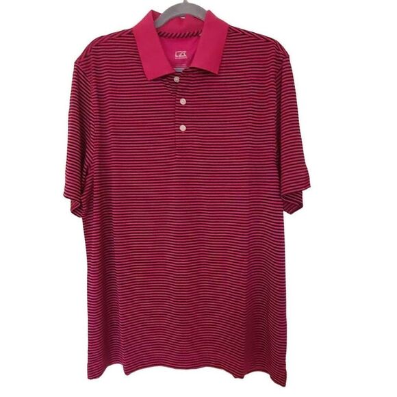 NWT Cutter & Buck Men's Drytek Stripe Polo Shirt Size Large - Picture 15 of 15